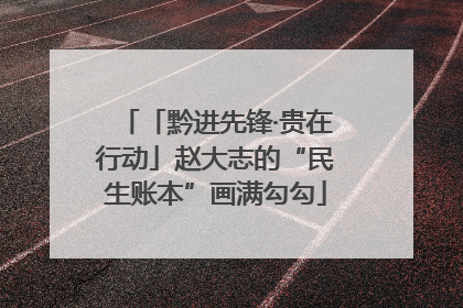 「黔进先锋·贵在行动」赵大志的“民生账本”画满勾勾