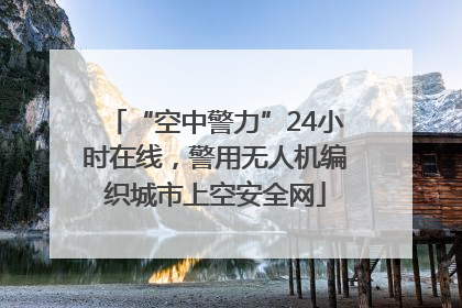 “空中警力”24小时在线，警用无人机编织城市上空安全网