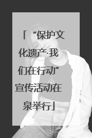 “保护文化遗产·我们在行动”宣传活动在泉举行