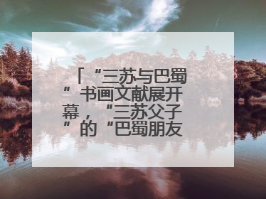 “三苏与巴蜀”书画文献展开幕，“三苏父子”的“巴蜀朋友圈”人物亮相