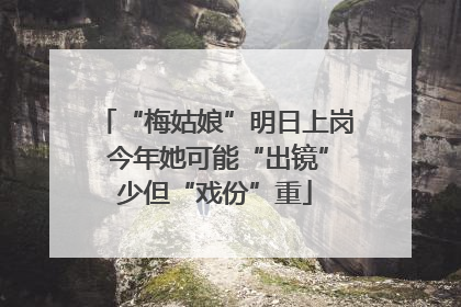 “梅姑娘”明日上岗 今年她可能“出镜”少但“戏份”重