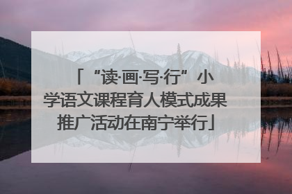 “读·画·写·行”小学语文课程育人模式成果推广活动在南宁举行