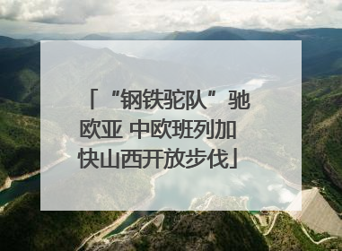 “钢铁驼队”驰欧亚 中欧班列加快山西开放步伐