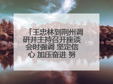 王忠林到荆州调研并主持召开座谈会时强调 坚定信心 加压奋进 努力当好江汉平原高质量发展排头兵