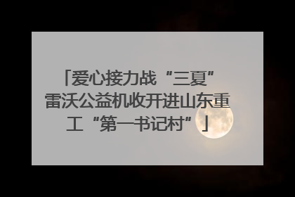 爱心接力战“三夏” 雷沃公益机收开进山东重工“第一书记村”