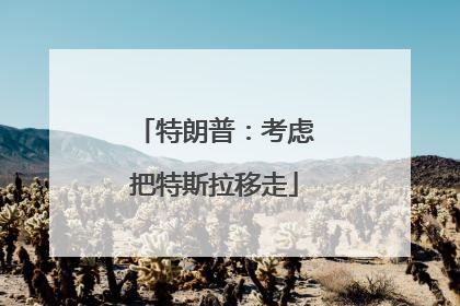 特朗普：考虑把特斯拉移走