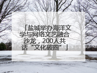 盐城举办海洋文学与网络文艺融合沙龙，200人共话“文化破圈”