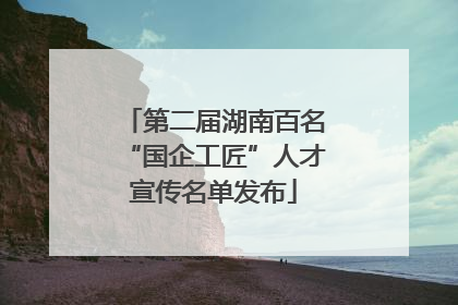 第二届湖南百名“国企工匠”人才宣传名单发布