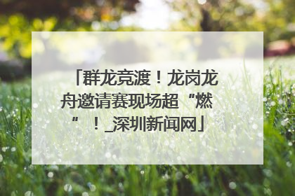 群龙竞渡！龙岗龙舟邀请赛现场超“燃”！_深圳新闻网