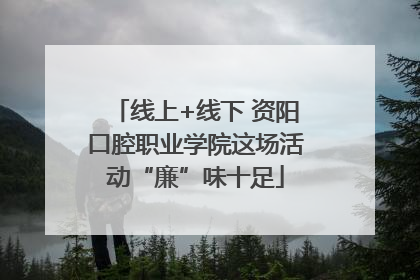线上+线下 资阳口腔职业学院这场活动“廉”味十足