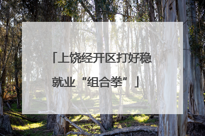 上饶经开区打好稳就业“组合拳”