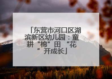 东营市河口区湖滨新区幼儿园：童耕“棉”田 “花”开成长