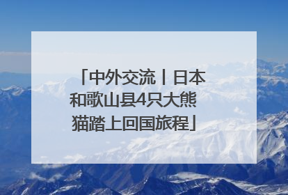 中外交流丨日本和歌山县4只大熊猫踏上回国旅程