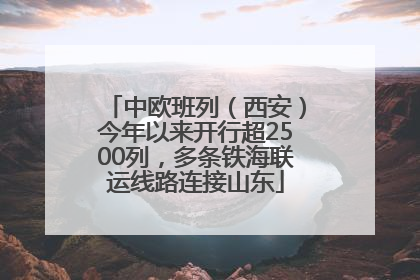 中欧班列（西安）今年以来开行超2500列，多条铁海联运线路连接山东