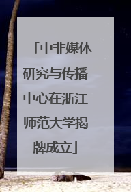 中非媒体研究与传播中心在浙江师范大学揭牌成立