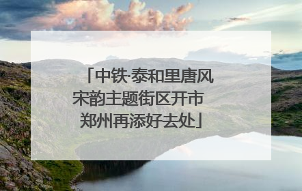中铁·泰和里唐风宋韵主题街区开市 郑州再添好去处