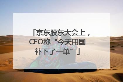 京东股东大会上，CEO称“今天用国补下了一单”