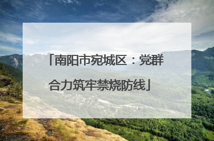 南阳市宛城区：党群合力筑牢禁烧防线