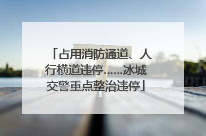 占用消防通道、人行横道违停……冰城交警重点整治违停