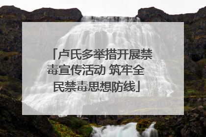 卢氏多举措开展禁毒宣传活动 筑牢全民禁毒思想防线