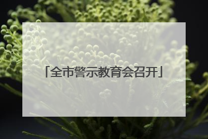 全市警示教育会召开