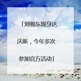 刘强东现身达沃斯，今年多次参加官方活动