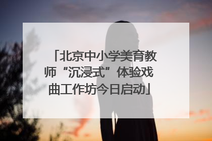 北京中小学美育教师“沉浸式”体验戏曲工作坊今日启动