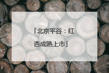 北京平谷：红杏成熟上市
