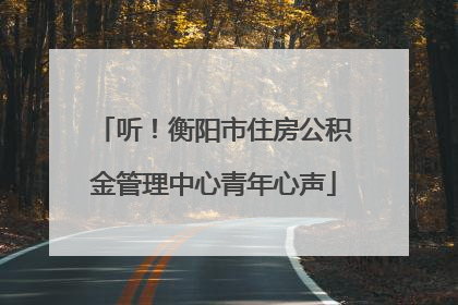听！衡阳市住房公积金管理中心青年心声