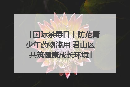 国际禁毒日丨防范青少年药物滥用 君山区共筑健康成长环境