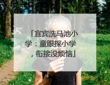 宜宾洗马池小学：童眼探小学，衔接没烦恼