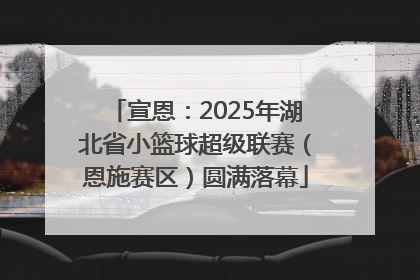 宣恩：2025年湖北省小篮球超级联赛（恩施赛区）圆满落幕
