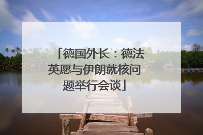 德国外长：德法英愿与伊朗就核问题举行会谈