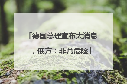 德国总理宣布大消息，俄方：非常危险