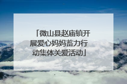 微山县赵庙镇开展爱心妈妈蓄力行动集体关爱活动