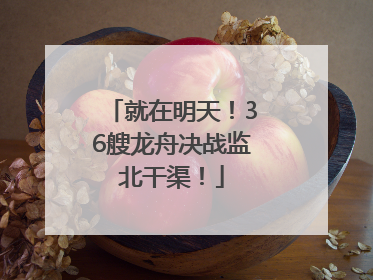 就在明天！36艘龙舟决战监北干渠！