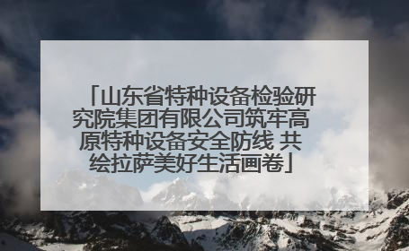 山东省特种设备检验研究院集团有限公司筑牢高原特种设备安全防线 共绘拉萨美好生活画卷