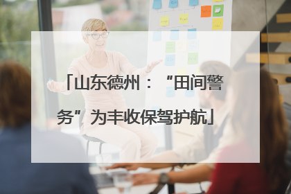 山东德州：“田间警务”为丰收保驾护航