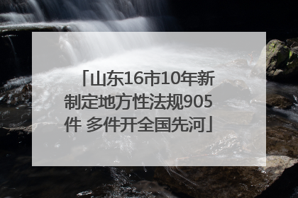 山东16市10年新制定地方性法规905件 多件开全国先河
