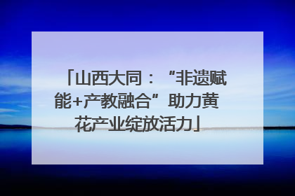 山西大同：“非遗赋能+产教融合”助力黄花产业绽放活力