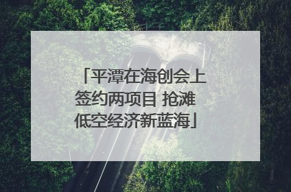平潭在海创会上签约两项目 抢滩低空经济新蓝海