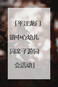 平江龙门镇中心幼儿园亲子游园会活动