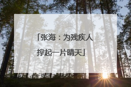 张海：为残疾人撑起一片晴天