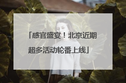 感官盛宴！北京近期超多活动轮番上线