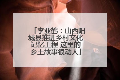 李亚鹤：山西阳城县推进乡村文化记忆工程 这里的乡土故事很动人
