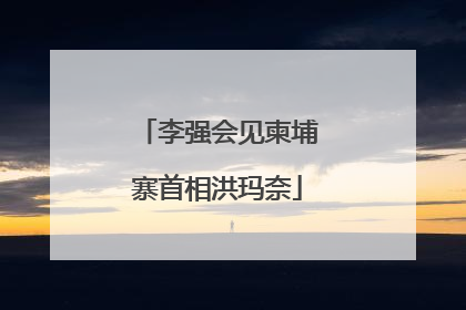 李强会见柬埔寨首相洪玛奈