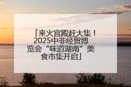 来火宫殿赶大集！2025中非经贸博览会“味道湖南”美食市集开启