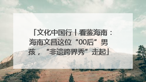 文化中国行丨看鉴海南：海南文昌这位“00后”男孩，“非遗跨界秀”走起