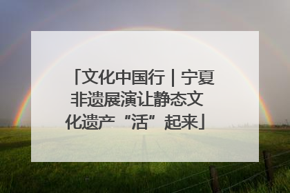 文化中国行｜宁夏 非遗展演让静态文化遗产“活”起来