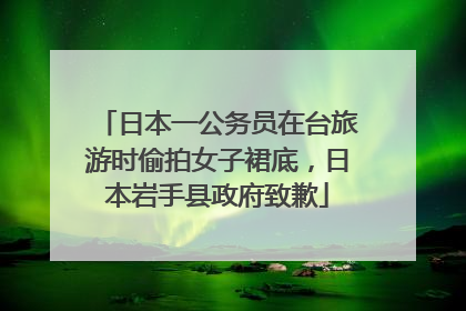 日本一公务员在台旅游时偷拍女子裙底，日本岩手县政府致歉